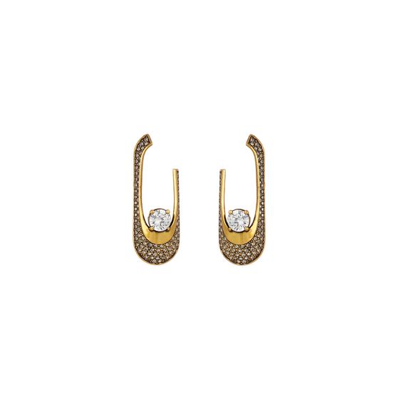 Brinco Hoop Style Ouro Vintage